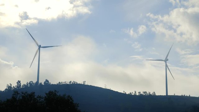 Wind turbines on the hills