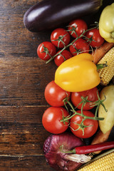 Vegetable on wooden background