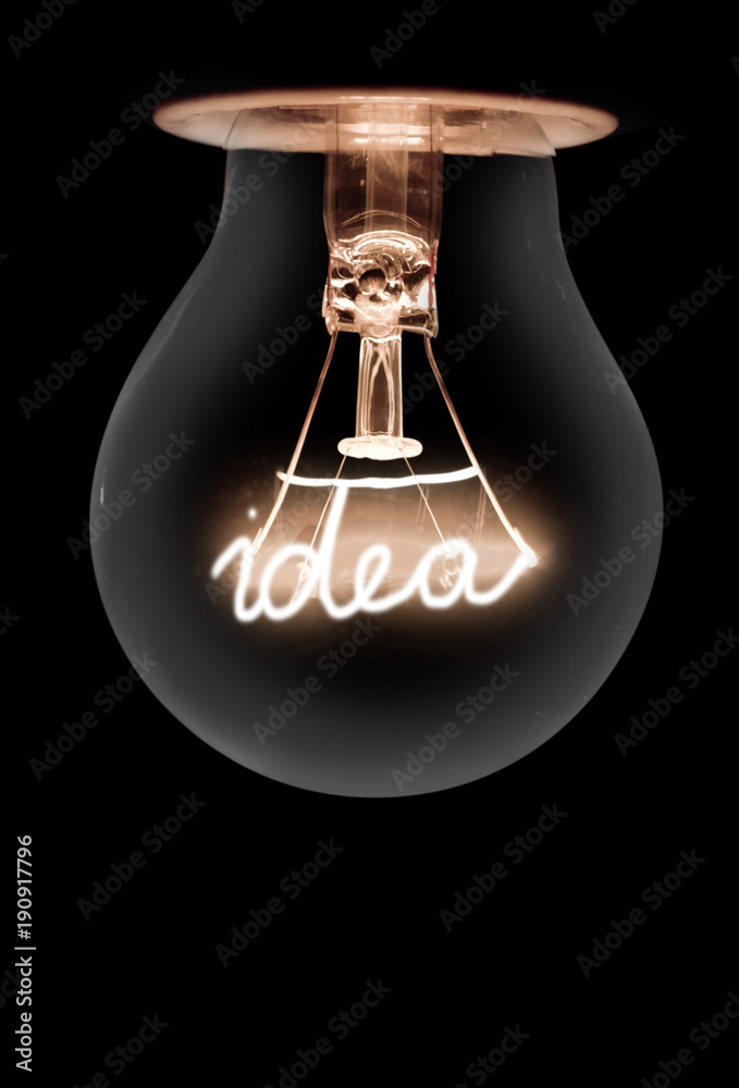 Sticker light bulbs concept