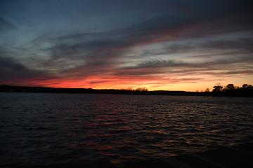 Fototapeta na wymiar Sunset on Lake Oconee in Georgia