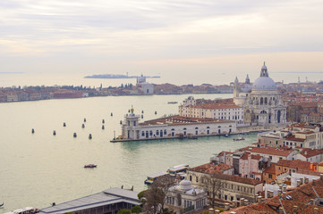 Obraz premium Venice aerial cityscape view from San Marco Campanile. Italy