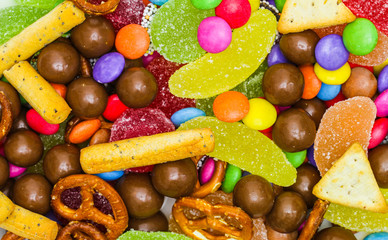 Bunte Süßigkeitenmischung
