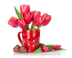 Fototapeta premium Red tulip flowers