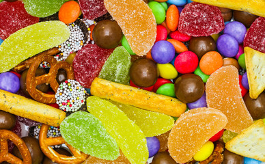 Bunte Süßigkeitenmischung