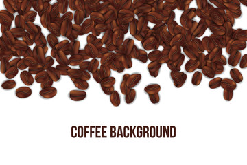 Creative vector illustration of falling roasting coffee beans isolated on transparent background. Art design seed aroma arabica ads poster template. Abstract concept graphic menu, brochure element