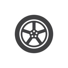 Car wheel. Illustration on white background for design