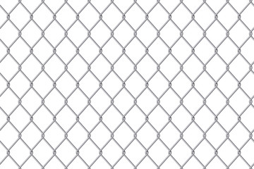 Creative vector illustration of chain link fence wire mesh steel metal isolated on transparent background. Art design gate made. Prison barrier, secured property. Abstract concept graphic element