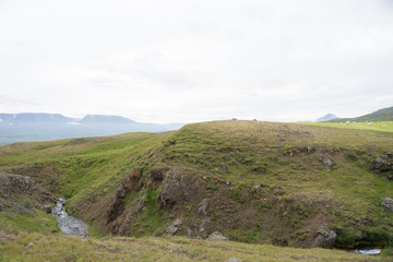Naklejka na ściany i meble Berg-Landschaft in Nord-Island