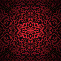 Vintage ornamental red background with black lace pattern