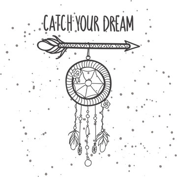 Dreamctcher with hand written phrase - Catch your dream.