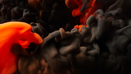 Ink drop in water background