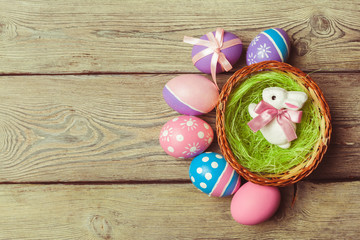 easter background, top view