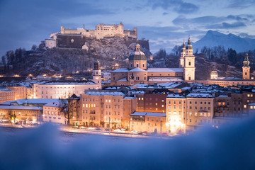 Salzburger Altstadt im Winter, Malerisch