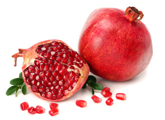 pomegranate isolated on white background