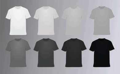 T shirt set. vector illustration