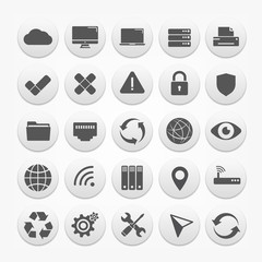 Technological icons set