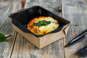 Healthy and fresh slimming food on a bright background