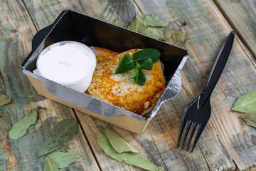 Healthy and fresh slimming food on a bright background
