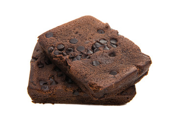 chocolate american brownie isolated
