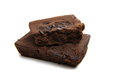 chocolate american brownie isolated