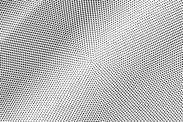 Black white dotted halftone. Half tone vector background. Smooth diagonal oval dotted gradient.
