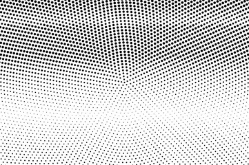 Black white dotted halftone. Half tone vector background. Horizontal faded dotted gradient.