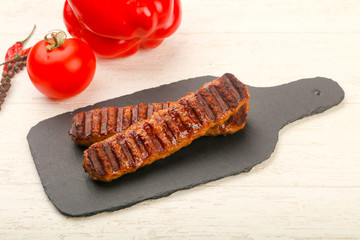 Grilled sausages