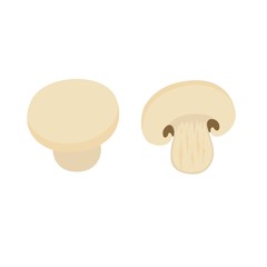 Fototapeta premium White champignon mushrooms