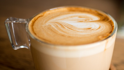 16:9 format flat white coffee