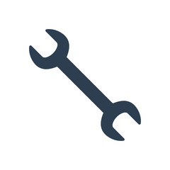 Wrench icon on white background.
