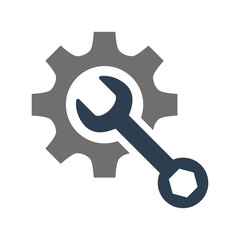 Service tool icon on white background.