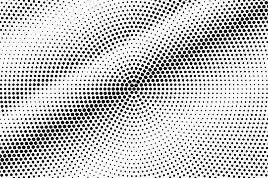 Black white dotted halftone. Half tone vector background. Contrast diagonal dotted gradient.