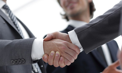 closeup.handshake of business people