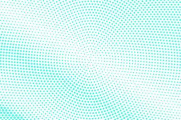 Blue white dotted halftone. Half tone vector background. Shiny diagonal dotted gradient.