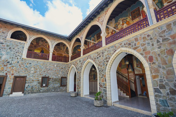 Monastery of the Virgin of Kykkos in Troodos mountains, Cyprus.