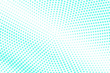 Mint blue dotted halftone. Half tone vector background. Faded dotted gradient.