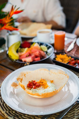 Egg hopper Sri Lankan breakfast
