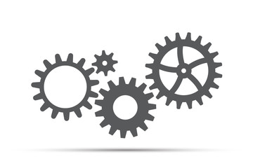 Gears and cog wheel on a white background