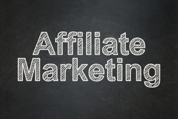 Obraz premium Business concept: text Affiliate Marketing on Black chalkboard background