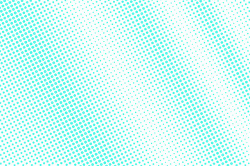 Mint blue dotted halftone. Half tone vector background. Minimal dotted gradient.