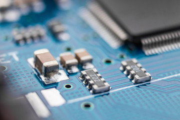 Fototapeta na wymiar Close-up of electronic circuit board.