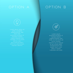 Left Right A & B Blue Background Template 3d Vector