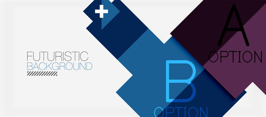 Square shapes banner design, geometric abstract background