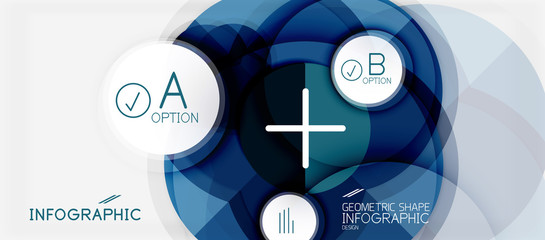 Fototapeta premium Paper geometric circle banner template