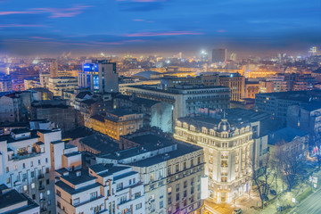 Bucharest city center - aerial view