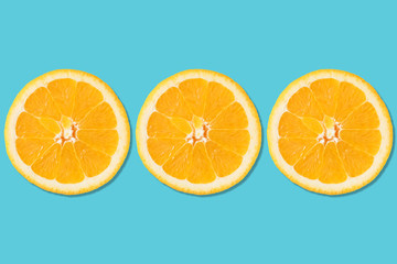 Creative layout made of oranges. Flat lay. Food vegan concept.