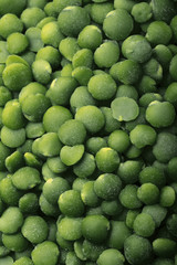 Green lentils close-up.Texture .Selective focus.Texture of green lentils