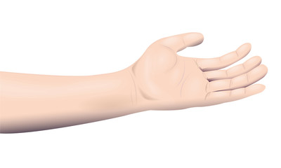 Forward-looking human hand