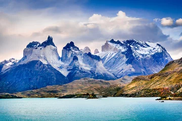 Deurstickers Cuernos del Paine Torres del Paine in Patagonië, Chili - Hoorns van Paine
