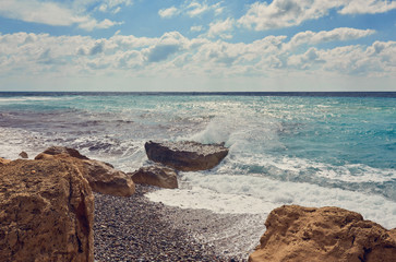 Cyprus - Mediterranean Sea coast. Lara Beach
